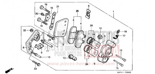 FRONT BRAKE CALIPER NX125V de 1997